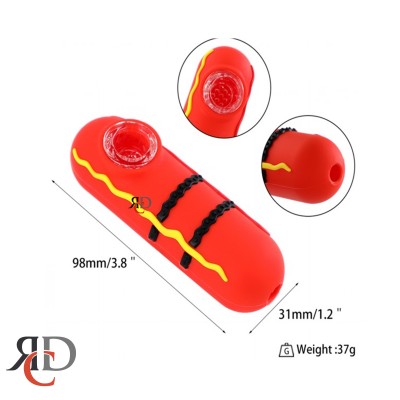 SILICONE HAND PIPE HOT DOG SP408 1 CT